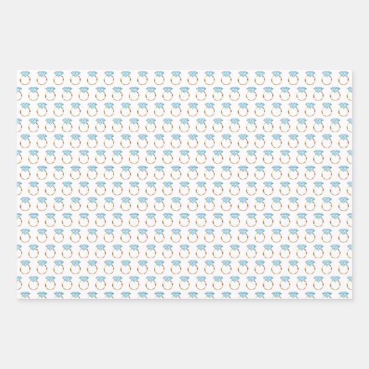 Diamond Verlobung Rings Geschenkpapier Set (Vorderseite 3)