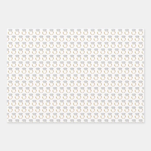 Diamond Verlobung Rings Geschenkpapier Set (Vorderseite 2)