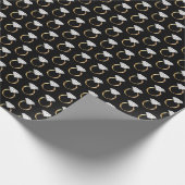 Diamond Verlobung Wedding Ring Black Gold Geschenkpapier (Ecke)