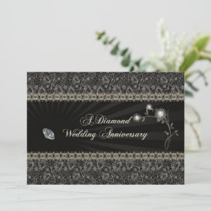 Diamond Wedding Anniversary Einladungskarte Einladung