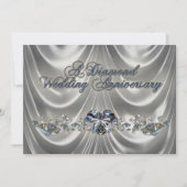 Diamond Wedding Anniversary Einladungskarte Einladung (Vorderseite)