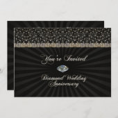 Diamond Wedding Anniversary Einladungskarte Einladung (Vorne/Hinten)