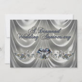 Diamond Wedding Anniversary Einladungskarte Einladung (Vorderseite)