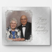 Diamond Wedding Anniversary Foto Plaque Fotoplatte (Vorderseite)