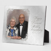 Diamond Wedding Anniversary Foto Plaque Fotoplatte (Seite)