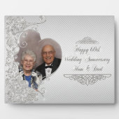 Diamond Wedding Anniversary Foto Plaque Fotoplatte (Vorderseite)
