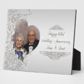 Diamond Wedding Anniversary Foto Plaque Fotoplatte (Seite)