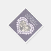 Diamond Wedding Anniversary Foto Servietten (Ecke)