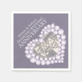 Diamond Wedding Anniversary Foto Servietten (Vorderseite)