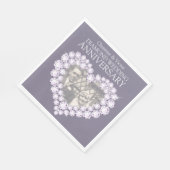 Diamond Wedding Anniversary Foto Servietten (Ecke)