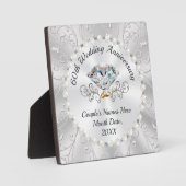 Diamond Wedding Anniversary - Geschenkideen für El Fotoplatte (Vorderseite)