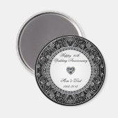 Diamond Wedding Anniversary Magnet (Vorderseite/Rückseite)