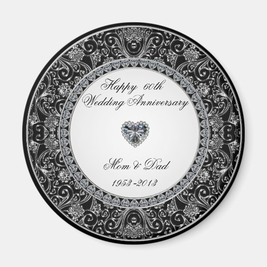 Diamond Wedding Anniversary Magnet (Vorne)