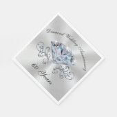 Diamond Wedding Anniversary Napkins BULK Rabatte Serviette (Ecke)