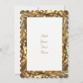 Diamond Wedding Anniversary Party Gold Elegante Einladung (Rückseite)