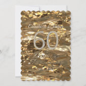 Diamond Wedding Anniversary Party Gold Elegante Einladung (Vorderseite)