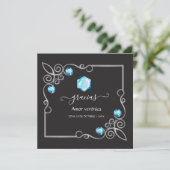 Diamond Wedding Danke-Card Dankeskarte (Stehend Vorderseite)