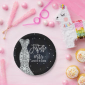 Diamond Wedding Dress Modern Blue Brautparty Pappteller (Party)