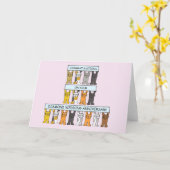 Diamond Wedding Gratuations Cartoon Cats Karte (Gelbe Blume)