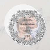 Diamond Wedding Jubiläum Einladung (Vorne/Hinten)