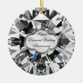 Diamond Wedding Jubiläum Round Ornament (Vorne)