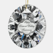 Diamond Wedding Jubiläum Round Ornament (Links)