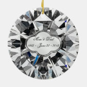 Diamond Wedding Jubiläum Round Ornament (Hinten)