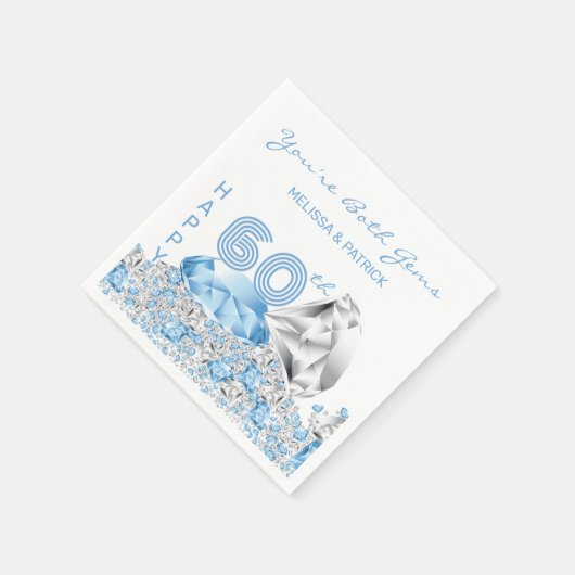 Diamond Wedding Jubiläum Serviette (Ecke)