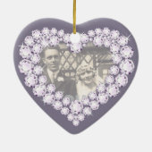 Diamond Wedding Jubiläumsherz Keramik Ornament (Hinten)