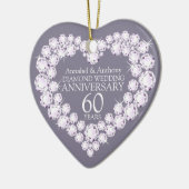 Diamond Wedding Jubiläumsherz Keramik Ornament (Links)