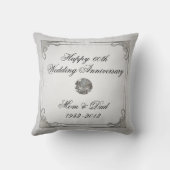 Diamond Wedding Jubiläumswurfkissen Kissen (Rückseite)