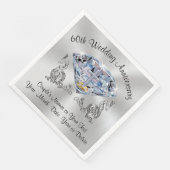 Diamond Wedding Neapel, Personalisiert Serviette (Ecke)