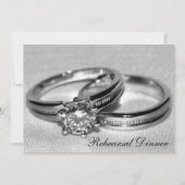 Diamond Wedding Ring Set Probe Dinner Einladung (Vorderseite)