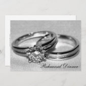 Diamond Wedding Ring Set Probe Dinner Einladung (Vorne/Hinten)