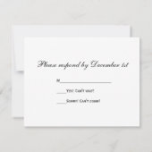 Diamond Wedding Ring Set RSVP Card (Rückseite)