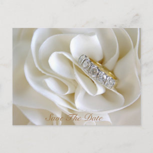Diamond Wedding Rings Ankündigungspostkarte