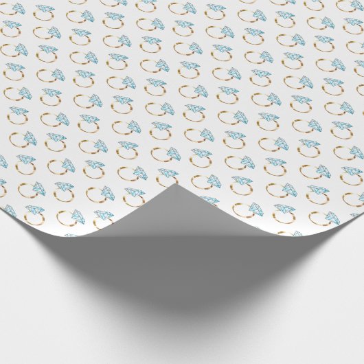 Diamond Wedding Rings Geschenkpapier (Ecke)
