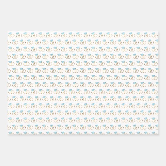Diamond Wedding Rings Geschenkpapier Set (Vorderseite 3)