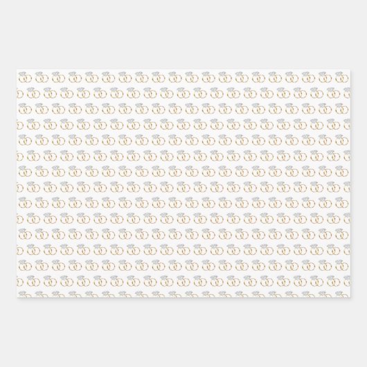 Diamond Wedding Rings Geschenkpapier Set (Vorderseite 2)
