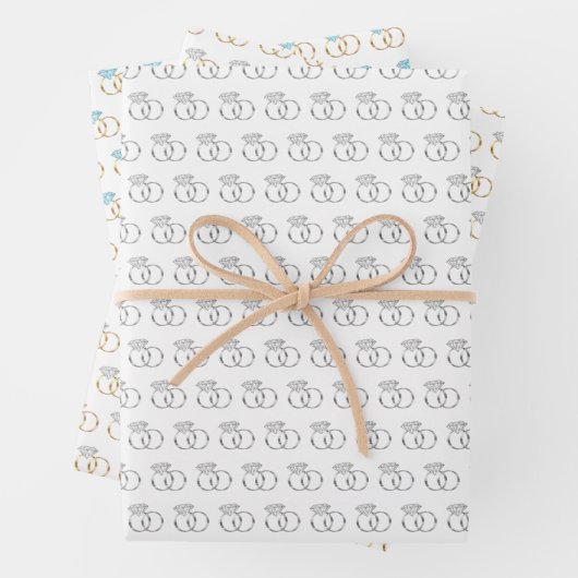 Diamond Wedding Rings Geschenkpapier Set (Beispiel)