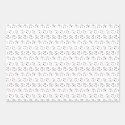 Diamond Wedding Rings Geschenkpapier Set (Vorderseite)