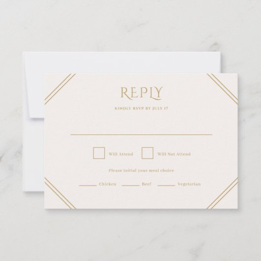 Diamond Wedding RSVP Card (Vorderseite)