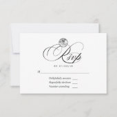 Diamond Wedding RSVP Card Karte (Vorderseite)