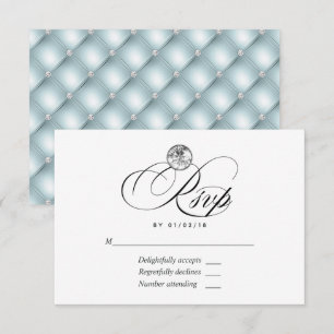 Diamond Wedding RSVP Card Karte
