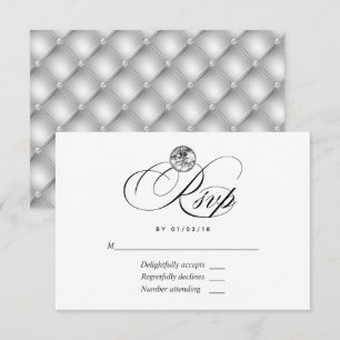 Diamond Wedding RSVP Card Karte