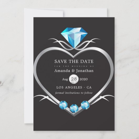 Diamond Wedding Save The Date (Vorderseite)