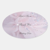 Diamond Wedding Vielen Dank Ovaler Aufkleber (Vorderseite)