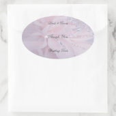 Diamond Wedding Vielen Dank Ovaler Aufkleber (Tasche)