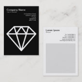 Diamond - WHite auf Black Visitenkarte (Vorne/Hinten)