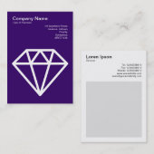 Diamond - White on Deep Lila Visitenkarte (Vorne/Hinten)